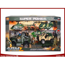 Educational Toys DIY Military Toys Sets with Helicopter, Transport Plane and Friction Jeep Toys